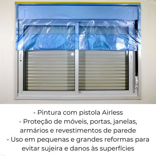 Salva Pintura 2,7m X 17m Mascaramento Para Pintura Salvabras