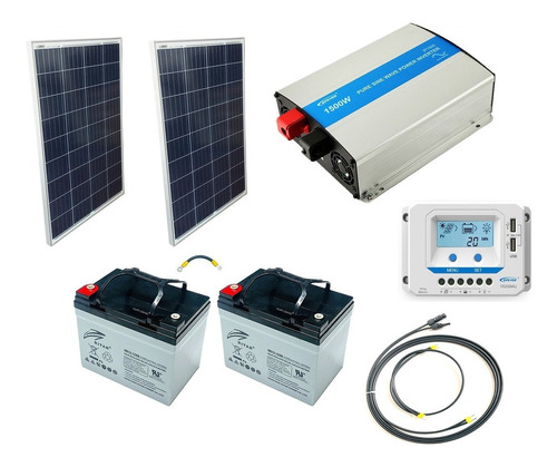 Kit Solar 300w Batería Ampliable X2/ 1.5kw Onda Pura /diacon