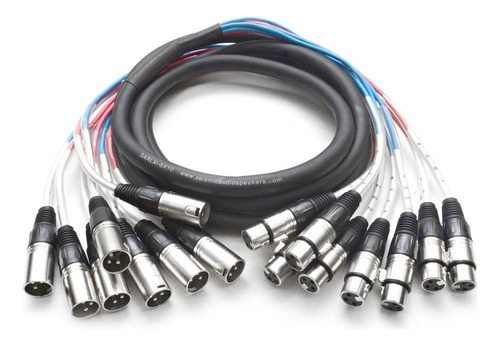 Altavoces Seismic Audio, Cables Xlr Snake De 8 Canales, Pro