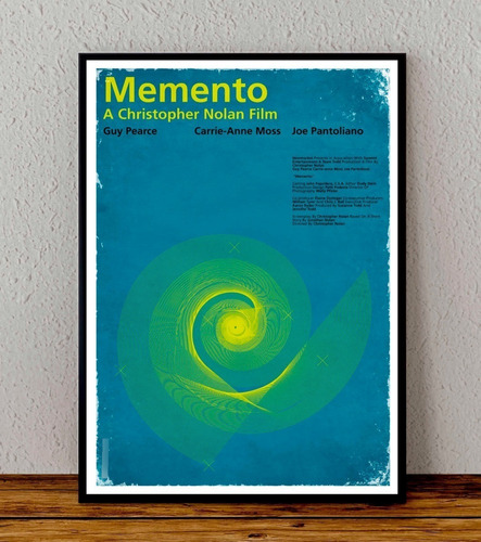 Cuadro 33x48 Poster Enmarcado Memento Cristopher Nolan
