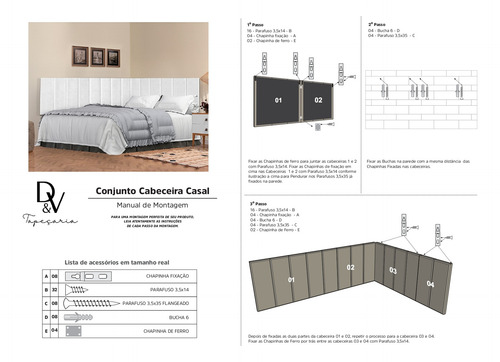 Cabeceira Em L Com Proteção Lateral Cama Box Casal