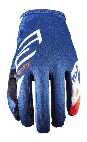 Guantes Moto Motocross Enduro Five Mxf4 Navy Fluo