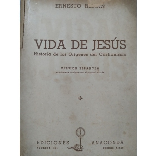 Vida De Jesús: Ernesto Renán 