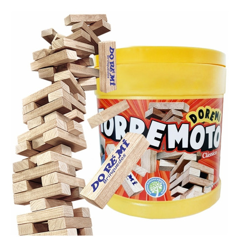 Jogo Torre Equilíbrio Madeira Torremoto Doremi Classic Jenga