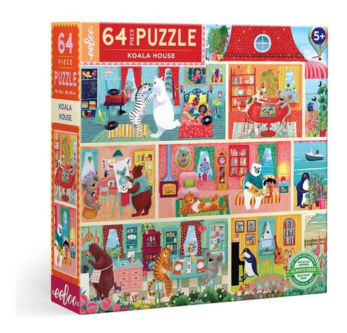 Puzzle Eeboo 64 Piezas Casa De Koalas