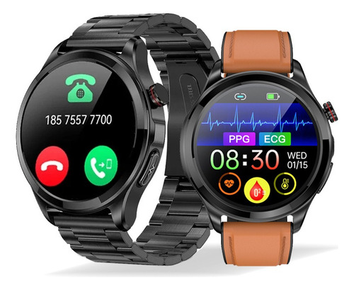 Reloj Inteligente Hombres Glucemia Ecg+ppg Llamada Bluetooth