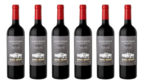 Combo Vino Santa Julia Reserva Malbec 750 Ml X6