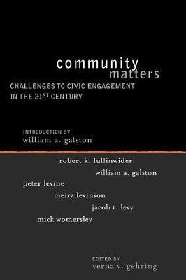 Libro Community Matters - Verna V. Gehring