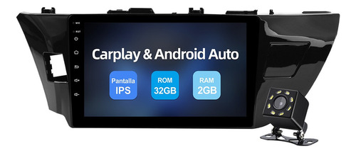 Estéreo 2+32g Carplay Para Toyota Corolla 2014-2016 Gps Wifi .