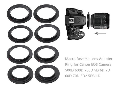 Anel Inversor Macro Reverso Canon Eos 49mm 52mm 55mm 58mm