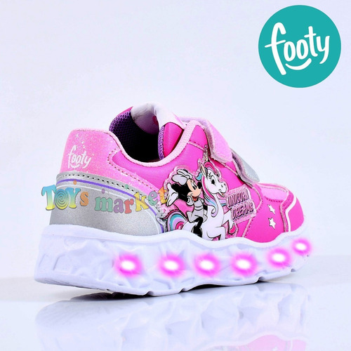 Imagen 4 de 8 de Zapatillas Con Luces Led Footy Disney Mickey Minnie Frozen