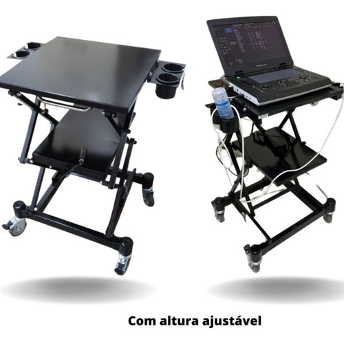 Mesa Rack Carrinho Suporte Para Ultrassom Portátil Logiq E