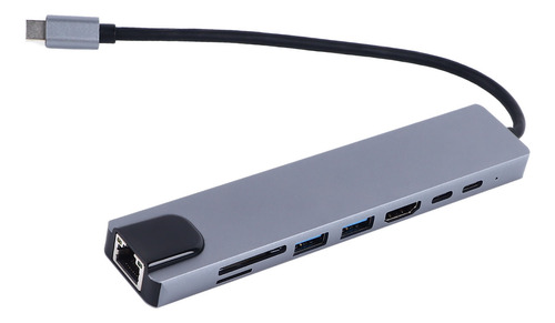 Hub Adaptador Usb Tipo C 8 En 1 - Macbook, Windows Ethernet