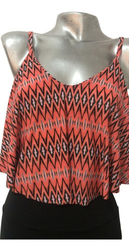 Imagen 7 de 9 de Pack X2 Blusa Crop Top Corta Suelta Sexy Fiesta Regalo