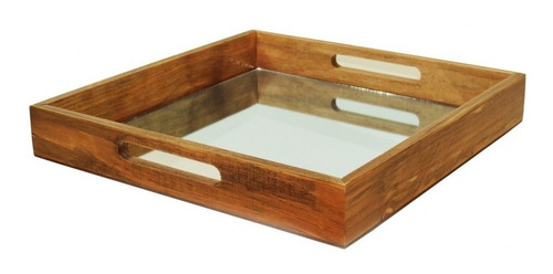 Imagem 3 de 3 de Cesta Quadrada Espelhada M Pinus Luxo