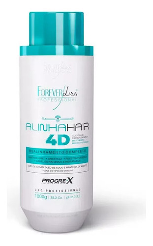 Alinhahair 1 Litro Forever Liss Progressiva 4d Original