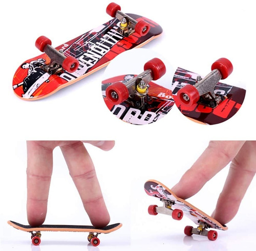 Imagen 1 de 10 de Juguete Mini Skate Pra Dedos + Accesorios. Scateboard Finger