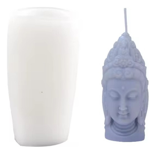 Molde De Silicona Para Velas Buda Cabeza