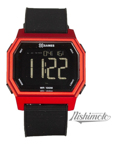 Relógio X-games Masculino Digital Xgppd111 Pxpx Quadrado Red
