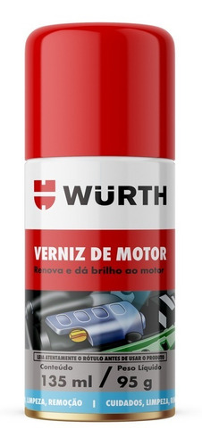 Verniz Limpa Motor E Caixa Rodas Sem Silicone Wurth 135ml