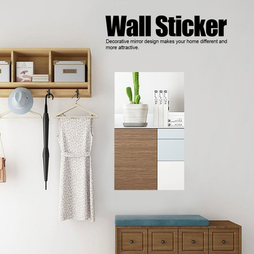 Adhesivo De Pared Autoadhesivo Con Forma De Espejo En Forma