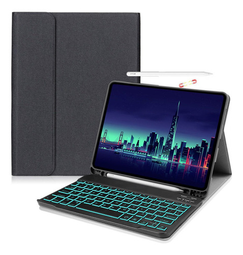 Funda Con Teclado Retroiluminado For iPad De 10,2 Pulgadas