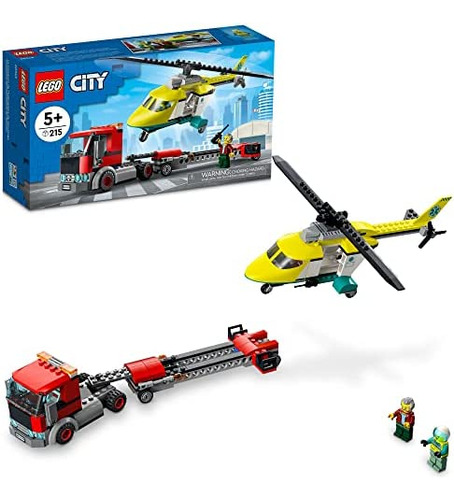 Lego City Great Vehicles 60343 Camión Y Helicóptero De Resca