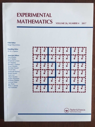 Experimental Mathematics Volume 26, Number 4 2017