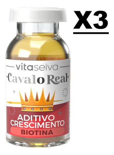 Kit 3 Ampollas Biotina Para El Crecimiento Capilar 10ml C/u