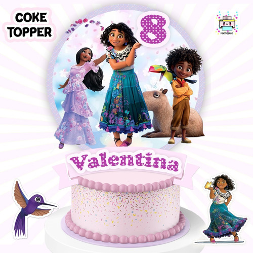 Cake Topper Kit Imprimible Adorno Torta Encanto Disney M2