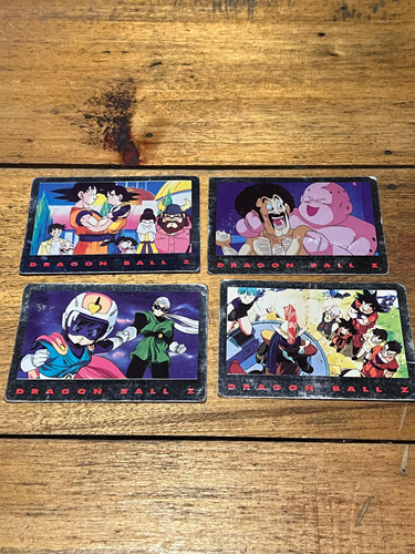 Antiguo Lote De 4 Cartas Dragon Ball Z 1989 - Serie 2