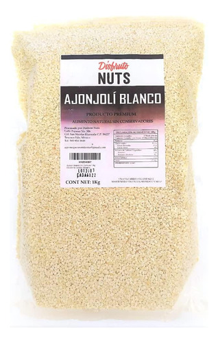 Ajonjolí Blanco Sin Cutícula 1kg Sésamo Excelente Calidad