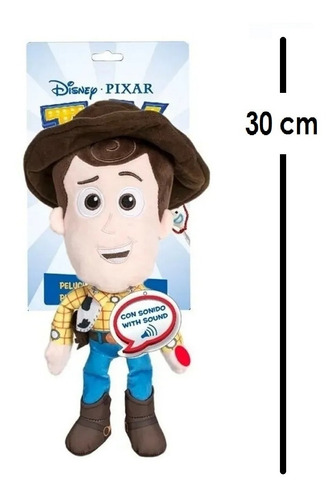 Imagen 2 de 4 de Peluche Toy Story 4 Buzz Lightyear Y Woody 30cm Sonido Frase