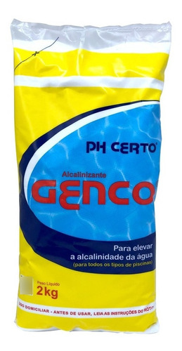 Elevador De Alcalinidade Genco Ph Certo 2kg Para Piscina