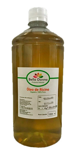 1 Lt Óleo De Rícino Puro Cabelo Barba Sobrancelha