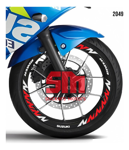 Stickers Reflejantes Para Rin De Moto Suzuki Gixxer Nid 2049