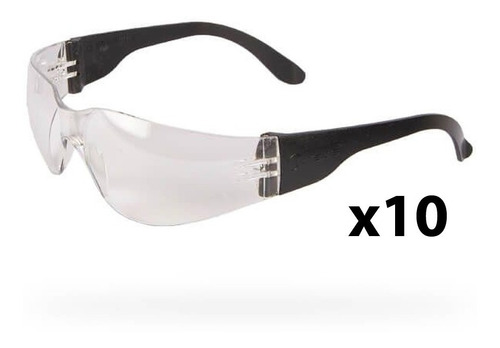 Lente Proteccion Ocular Transparente X 10u Ecoline Libus Fs