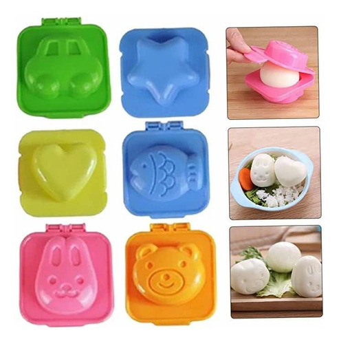 Set 6 Molde De Arroz Para Sushi Con Forma De Huevo Cocido