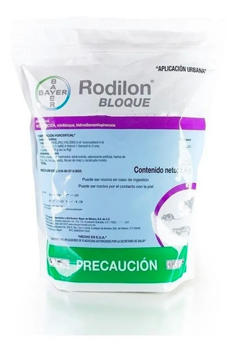 Rodilon Bloque Rodenticida Bayer Original Veneno Ratas 1 Kg