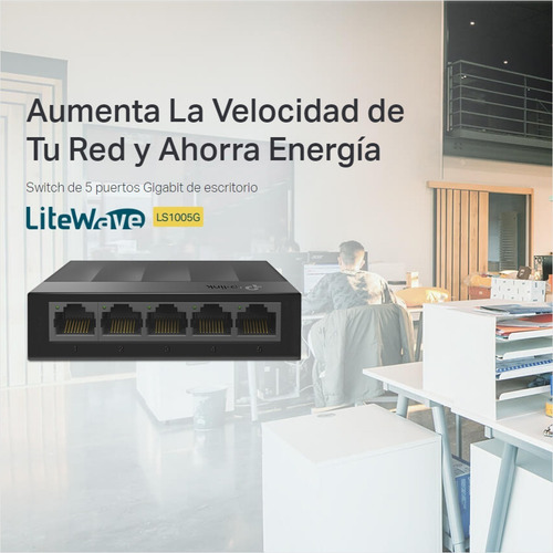 Switch Escritorio Litewave 5 Puertos Gigabit Tp-link Ls1005g