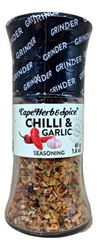 Chilli And Garlic Seasoning Grinder Cape Herb Imp. Sudafrica