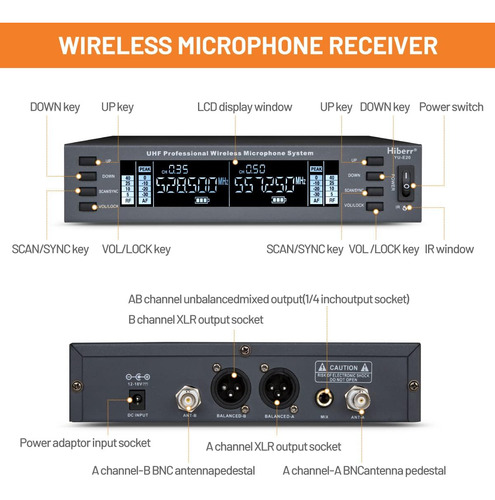 Micrófono Inalámbrico Vocal, Micrófono Inalámbrico Uhf De Do