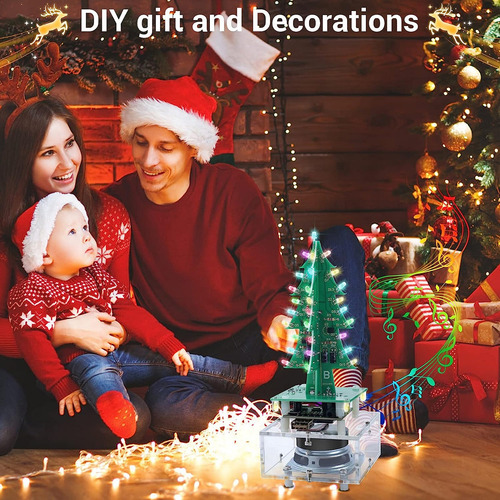Árbol De Navidad Electrónico Led Colorido Giratorio Automáti