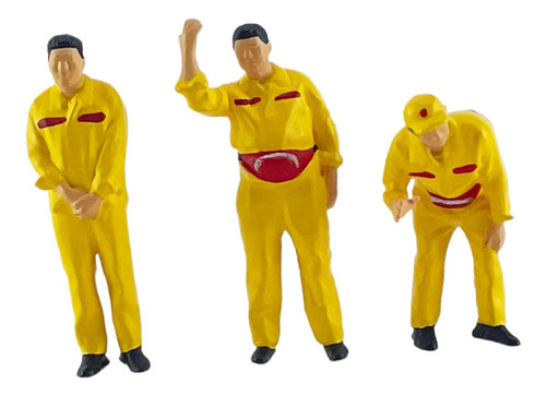Figuras De Personas De Gasolinera Pequeña, Amarillo