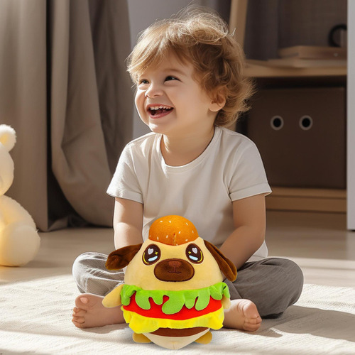 Burger Dog Toy Plush Hamburger Dog Animal Relleno Plushie De