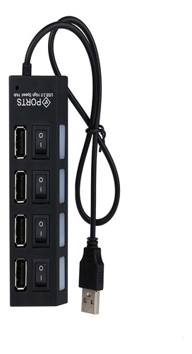 Concentrador De 4 Puertos Usb Multicargador Para Pc Portatil