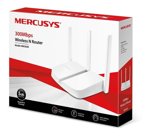 Router Wifi Mercusys 2.4 Ghz 300 Mbps 3 Antenas 5 Dbi 