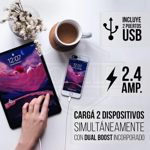 Cargador Rapido Tipo C 2.4a Soul 2 Usb Para Samsung Motorola