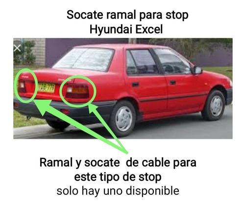 Ramal Cable Socate Y Conexión Stop  Hyundai Excel 92/99