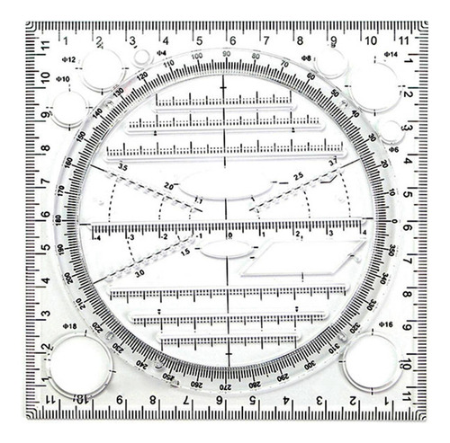 Plantilla Dibujo Circular Multifuncional, Dibujo Geométri